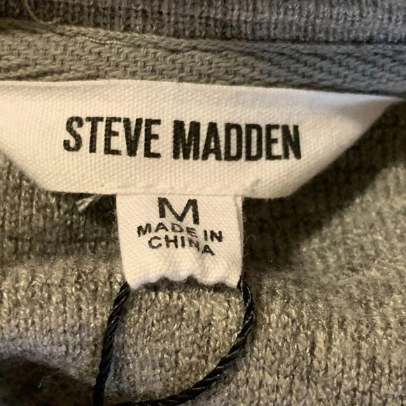 Steve Madden Women's Chevron Ribbed Rayon Crew Neck Long Sleeve Dress Size M NWT - Picture 9 of 15